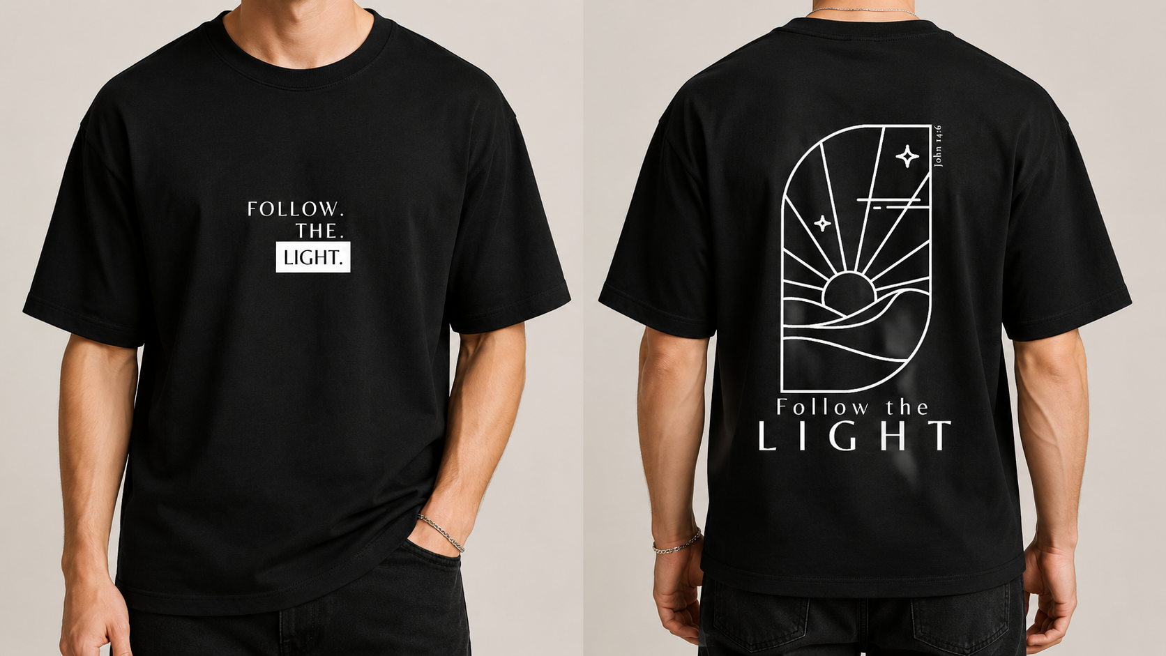 FOLLOW THE LIGHT shirt model